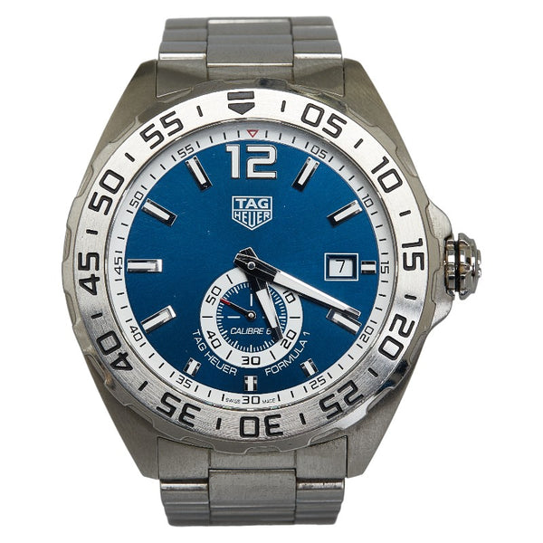 タグホイヤー フォーミュラ1 キャリバー6 腕時計 WAZ2014 自動巻き ブルー文字盤 ステンレススチール メンズ TAG HEUER 【中古】