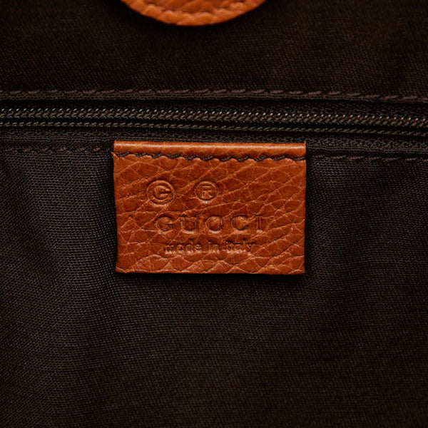 グッチ タッセル 編み込み ワンショルダーバッグ 336659 ブラウン レザー レディース GUCCI 【中古】