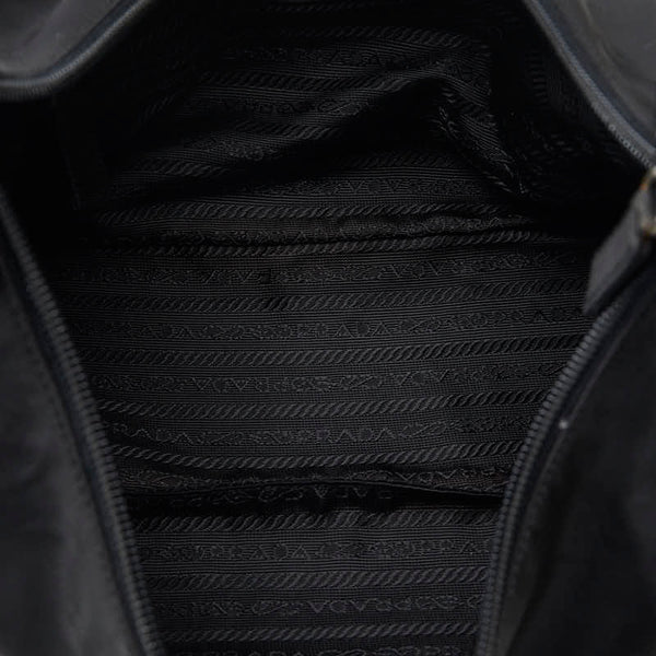 プラダ ワンショルダーバッグ ハンドバッグ ブラック ナイロン レディース PRADA 【中古】