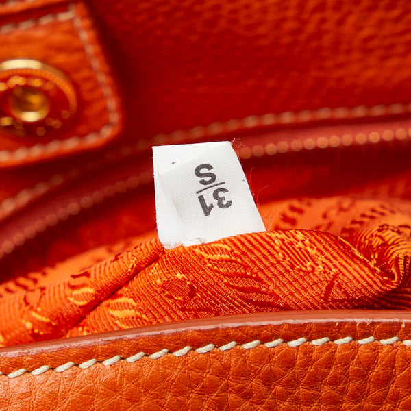 プラダ ハンドバッグ ショルダーバッグ 2WAY オレンジ レザー レディース PRADA 【中古】