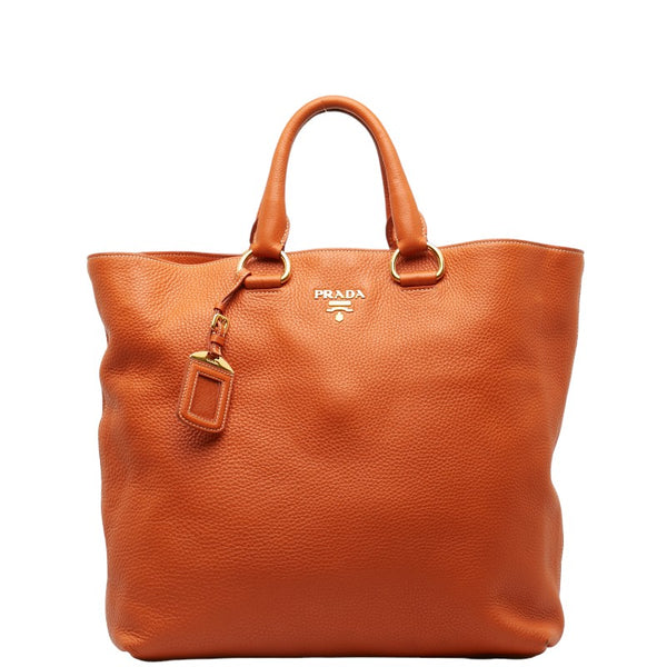 プラダ ハンドバッグ ショルダーバッグ 2WAY オレンジ レザー レディース PRADA 【中古】