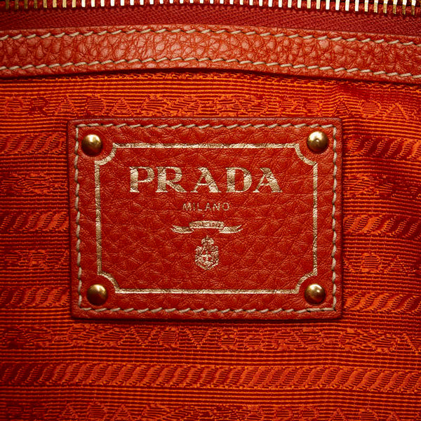 プラダ ハンドバッグ ショルダーバッグ 2WAY オレンジ レザー レディース PRADA 【中古】
