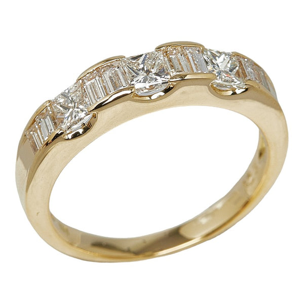 K18YG イエローゴールド ダイヤ1.23ct リング 指輪 レディース 14号 【中古】