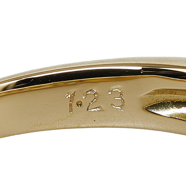 K18YG イエローゴールド ダイヤ1.23ct リング 指輪 レディース 14号 【中古】