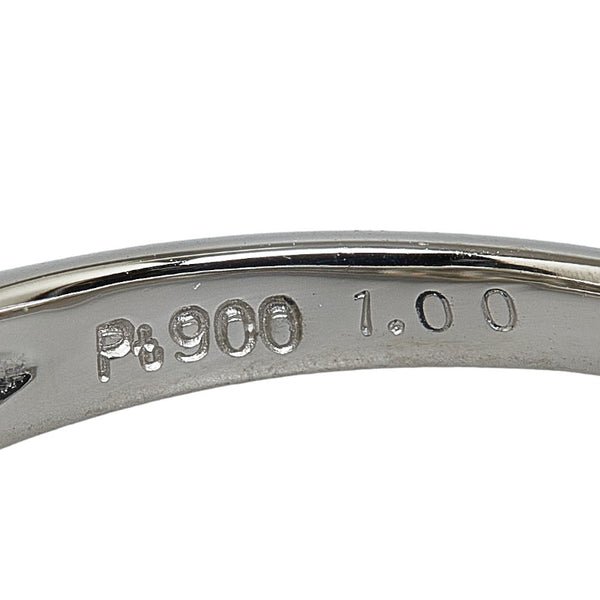 Pt900 プラチナ ダイヤ1.00ct トリロジー リング 指輪 レディース 13号 【中古】