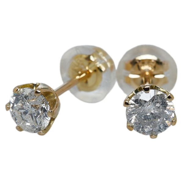 K18YG イエローゴールド ダイヤ0.66ct スタッド ピアス レディース 【中古】
