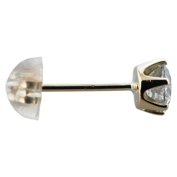 K18YG イエローゴールド ダイヤ0.66ct スタッド ピアス レディース 【中古】