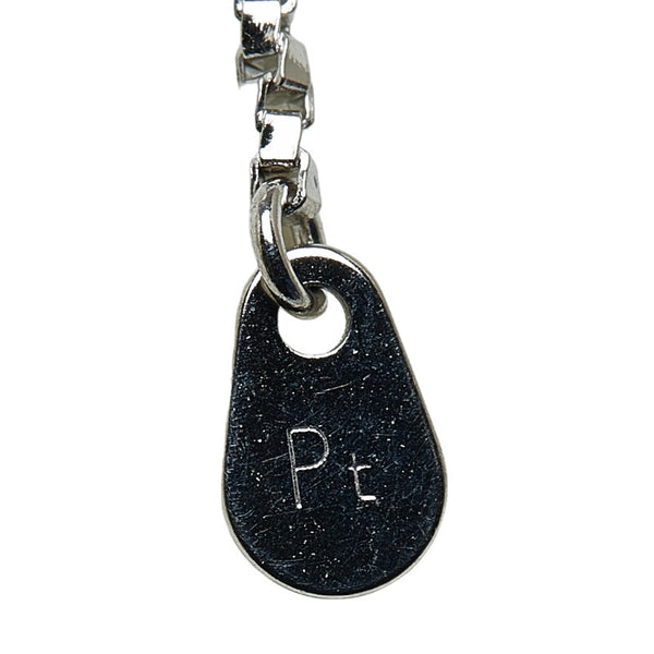Pt900 プラチナ Pt850 プラチナ ダイヤ0.606ct ダイヤ クロス ネックレス レディース 【中古】