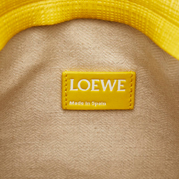 ロエベ アナグラム クラッチバッグ セカンドバッグ イエロー レザー レディース LOEWE 【中古】