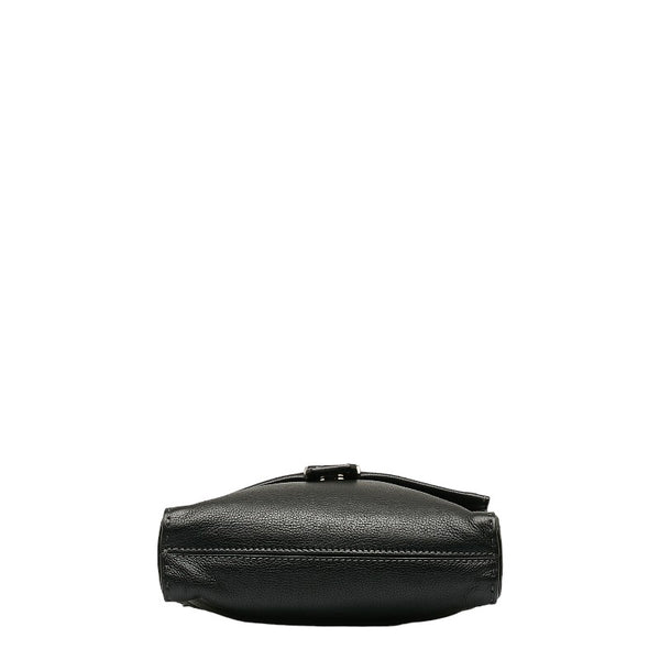 サルヴァトーレフェラガモ 斜め掛け ショルダーバッグ ブラック レザー レディース Salvatore Ferragamo 【中古】