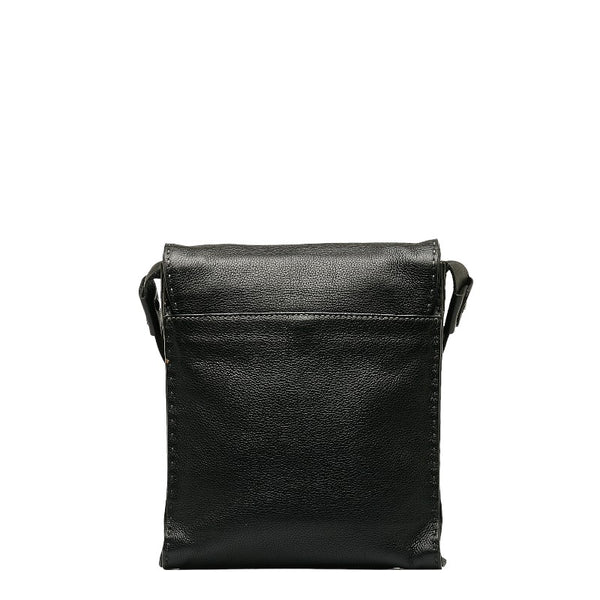 サルヴァトーレフェラガモ 斜め掛け ショルダーバッグ ブラック レザー レディース Salvatore Ferragamo 【中古】