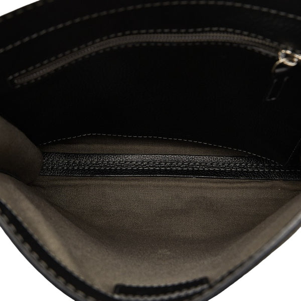 サルヴァトーレフェラガモ 斜め掛け ショルダーバッグ ブラック レザー レディース Salvatore Ferragamo 【中古】