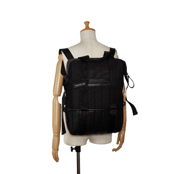 モンクレール クレイググリーン リュック バックパック ブラック ナイロン レザー レディース MONCLER 【中古】