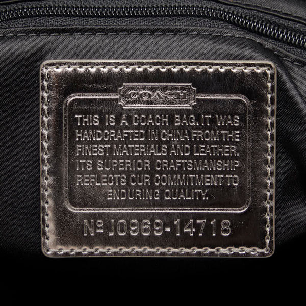 コーチ POPPY ポピー ビジュー トートバッグ 14718 ホワイト マルチカラー キャンバス パテントレザー レディース COACH 【中古】