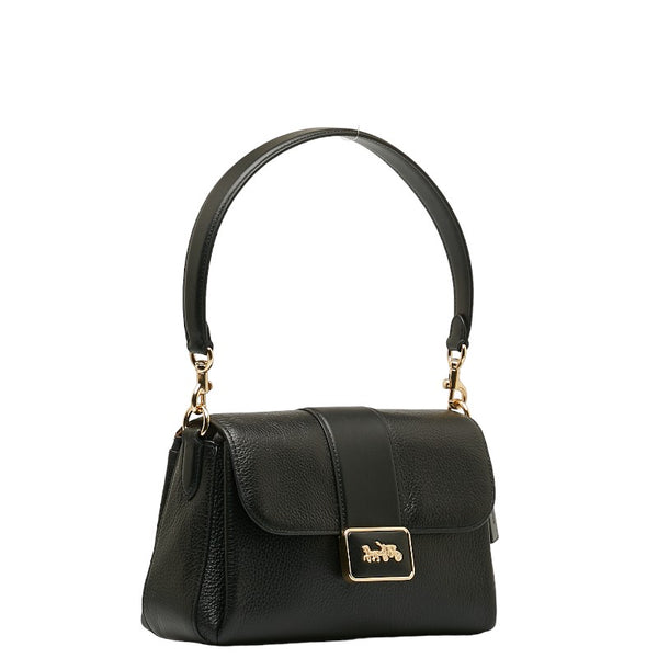 コーチ グレース ハンドバッグ ショルダーバッグ 2WAY CC068 ブラック レザー レディース COACH 【中古】