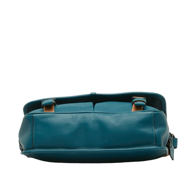 コーチ リーグ ショルダーバッグ ボディバッグ メッセンジャーバッグ C9157 ブルー レザー ナイロン メンズ COACH 【中古】