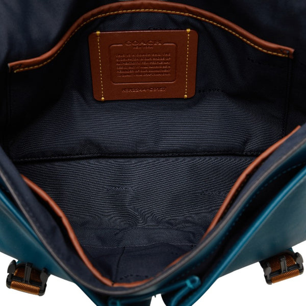 コーチ リーグ ショルダーバッグ ボディバッグ メッセンジャーバッグ C9157 ブルー レザー ナイロン メンズ COACH 【中古】