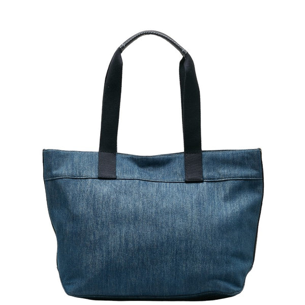 コーチ ロゴ トートバッグ F67415 ブルー デニム レディース COACH 【中古】