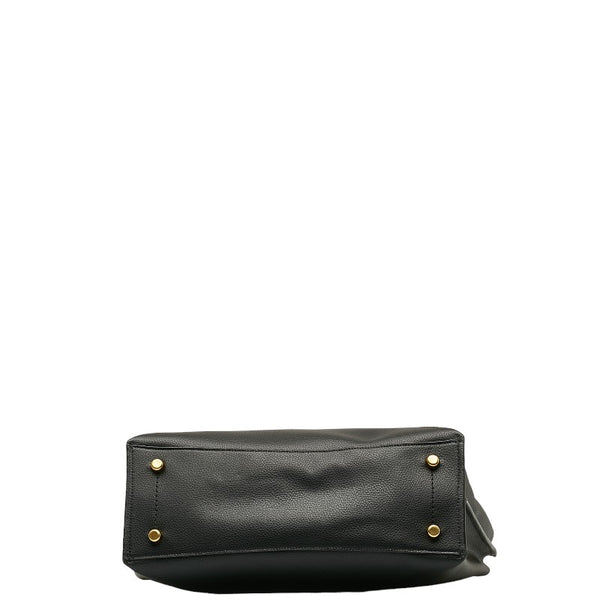 コーチ ウィロウ トートバッグ C0689 ブラック  レザー レディース COACH 【中古】