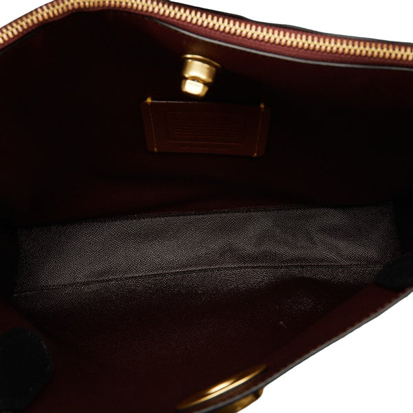 コーチ ウィロウ トートバッグ C0689 ブラック  レザー レディース COACH 【中古】