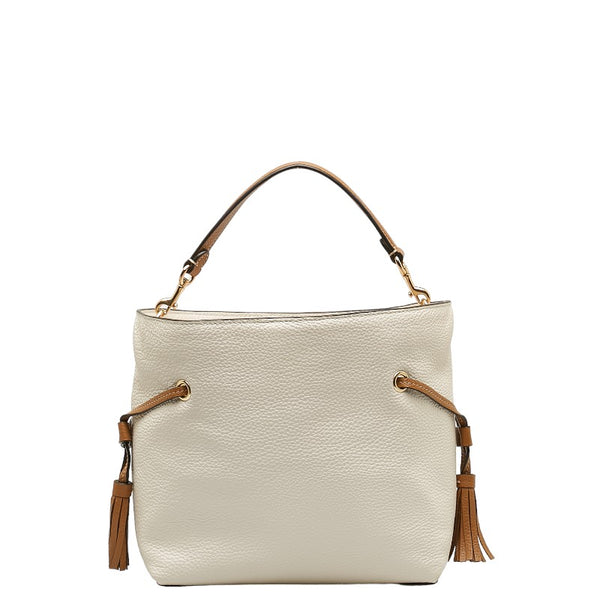 コーチ アンディ ハンドバッグ CA164 ホワイト ベージュ レザー レディース COACH 【中古】