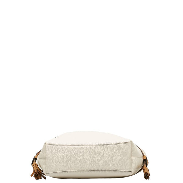 コーチ アンディ ハンドバッグ CA164 ホワイト ベージュ レザー レディース COACH 【中古】