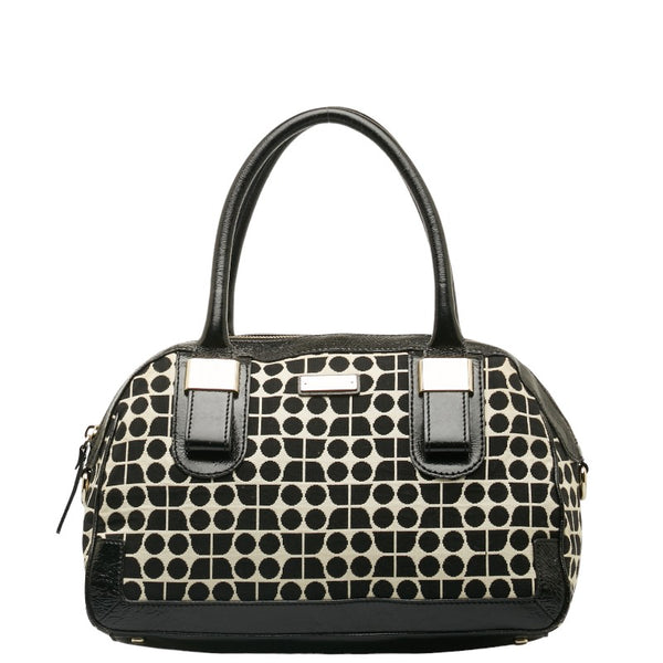 ケイトスペード ハンドバッグ ショルダーバッグ 2WAY ブラック ホワイト キャンバス パテントレザー レディース Kate Spade 【中古】