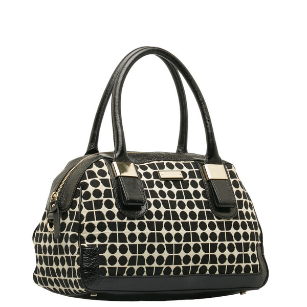 ケイトスペード ハンドバッグ ショルダーバッグ 2WAY ブラック ホワイト キャンバス パテントレザー レディース Kate Spade 【中古】