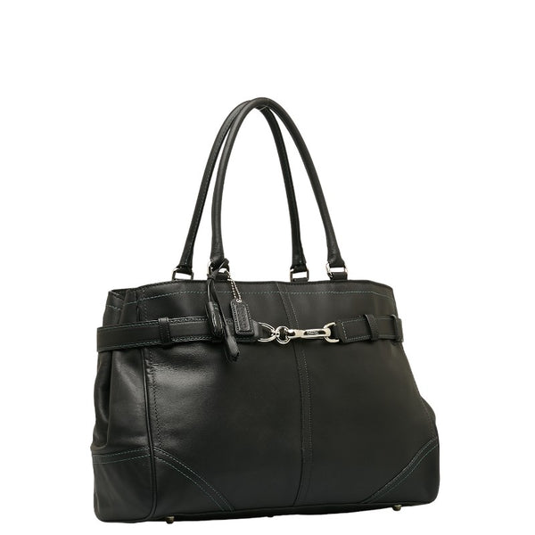 コーチ トートバッグ 8A71 ブラック レザー レディース COACH 【中古】