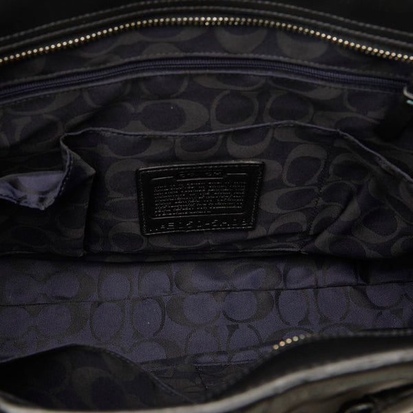 コーチ トートバッグ 8A71 ブラック レザー レディース COACH 【中古】