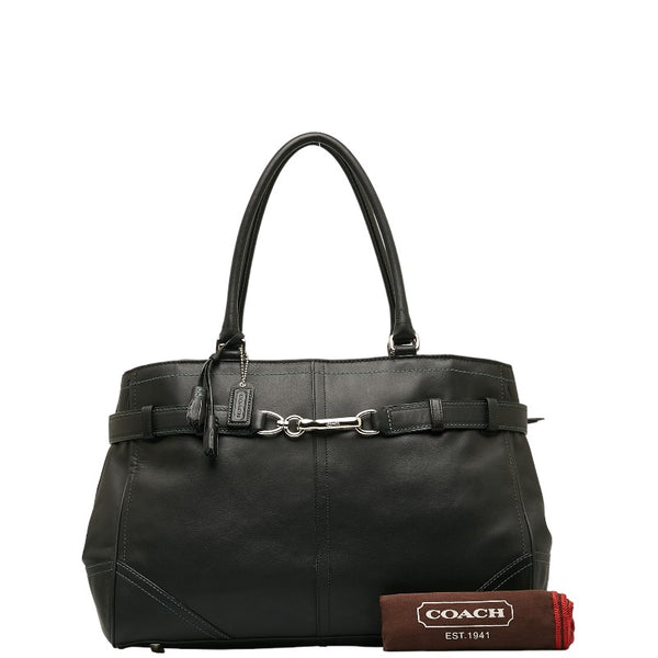 コーチ トートバッグ 8A71 ブラック レザー レディース COACH 【中古】