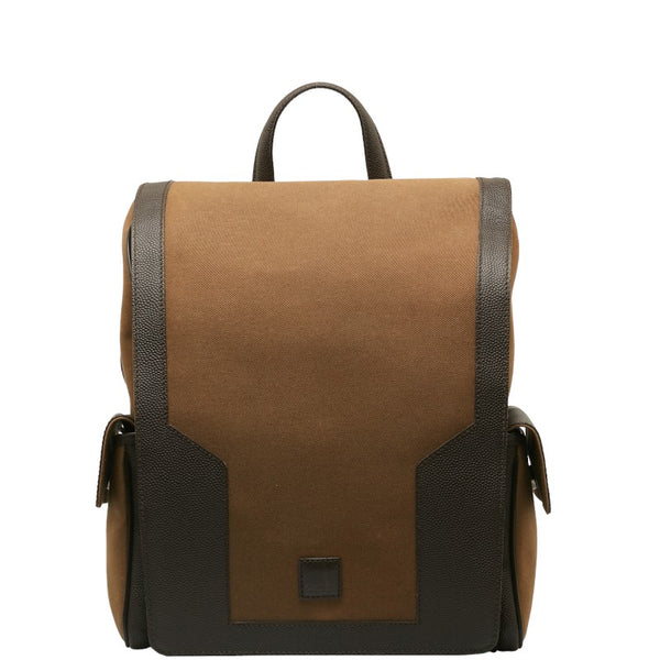 ダンヒル リュック バックパック ブラウン キャンバス レザー メンズ Dunhill 【中古】