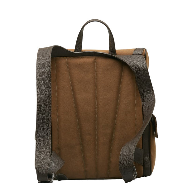 ダンヒル リュック バックパック ブラウン キャンバス レザー メンズ Dunhill 【中古】