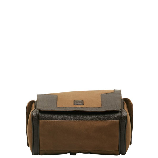 ダンヒル リュック バックパック ブラウン キャンバス レザー メンズ Dunhill 【中古】