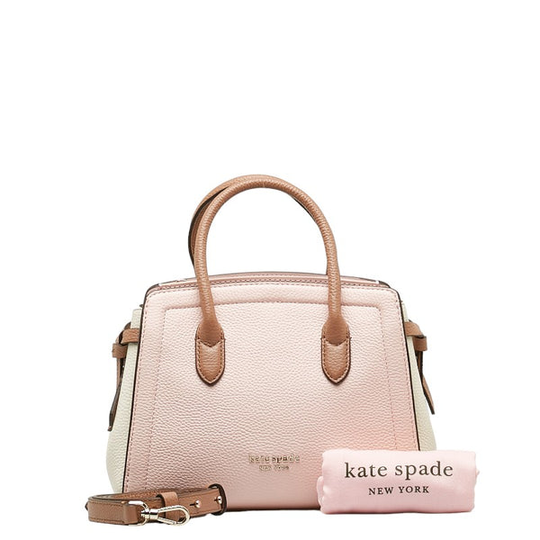 ケイトスペード ハンドバッグ ショルダーバッグ 2WAY PXR00438 0018 969 ピンク ホワイト レザー レディース Kate Spade 【中古】