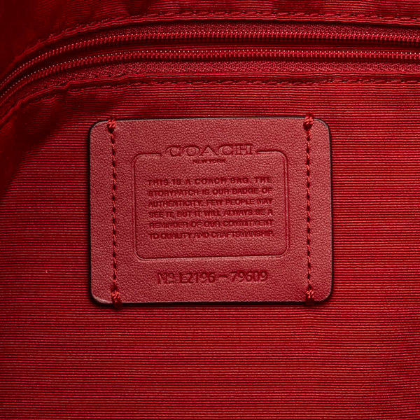 コーチ ギャラリー シグネチャー トートバッグ 79609 ブラウン PVC レザー レディース COACH 【中古】