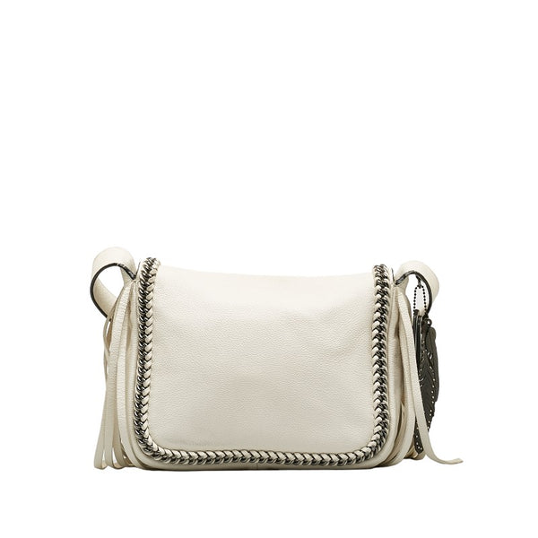 コーチ フリンジ ショルダーバッグ G1493-33939 ホワイト レザー レディース COACH 【中古】