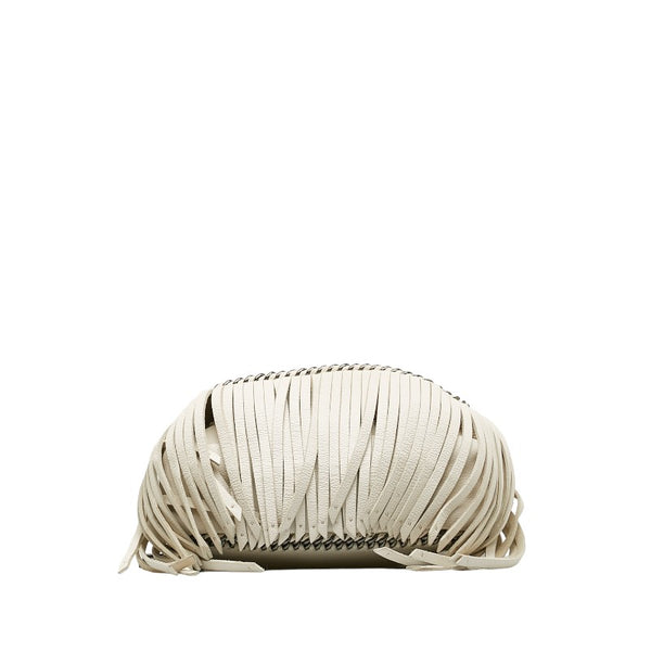 コーチ フリンジ ショルダーバッグ G1493-33939 ホワイト レザー レディース COACH 【中古】