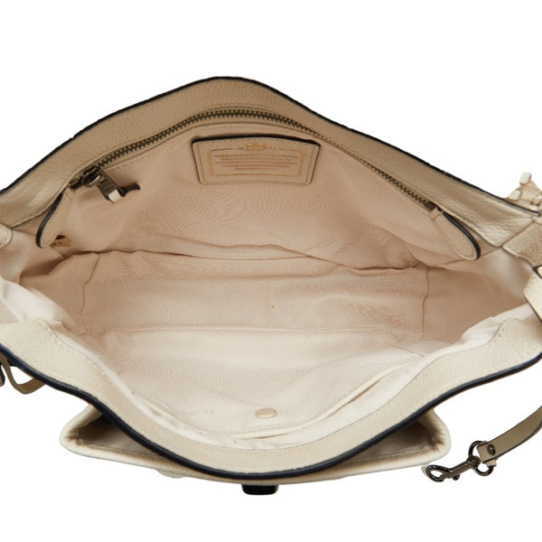 コーチ フリンジ ショルダーバッグ G1493-33939 ホワイト レザー レディース COACH 【中古】