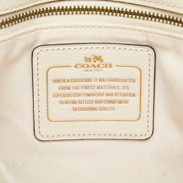 コーチ フリンジ ショルダーバッグ G1493-33939 ホワイト レザー レディース COACH 【中古】