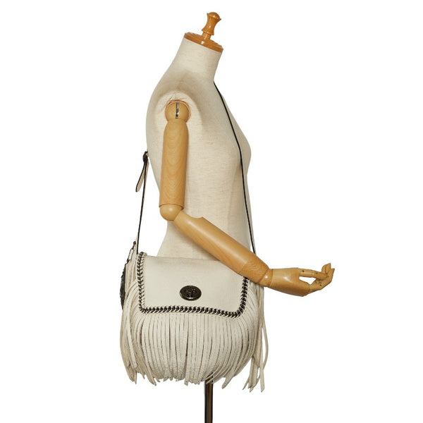 コーチ フリンジ ショルダーバッグ G1493-33939 ホワイト レザー レディース COACH 【中古】