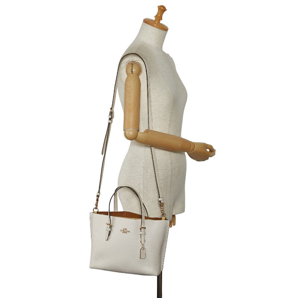 コーチ モリー ハンドバッグ ショルダーバッグ 2WAY C4084 ホワイト レザー レディース COACH 【中古】