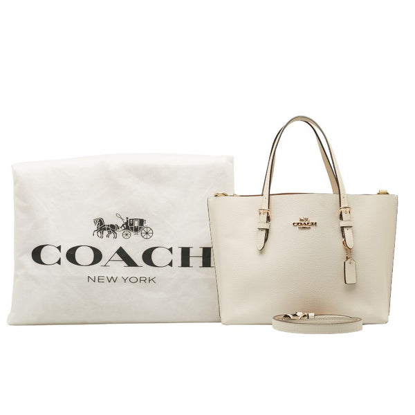 コーチ モリー ハンドバッグ ショルダーバッグ 2WAY C4084 ホワイト レザー レディース COACH 【中古】