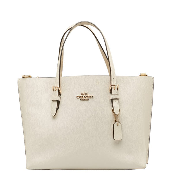 コーチ モリー ハンドバッグ ショルダーバッグ 2WAY C4084 ホワイト レザー レディース COACH 【中古】