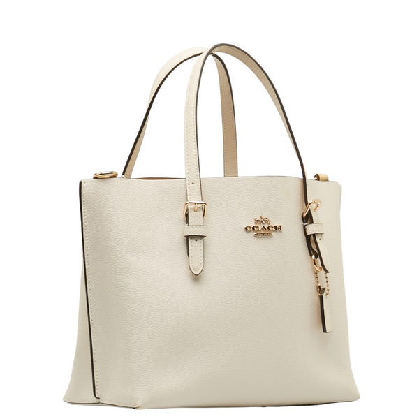 コーチ モリー ハンドバッグ ショルダーバッグ 2WAY C4084 ホワイト レザー レディース COACH 【中古】