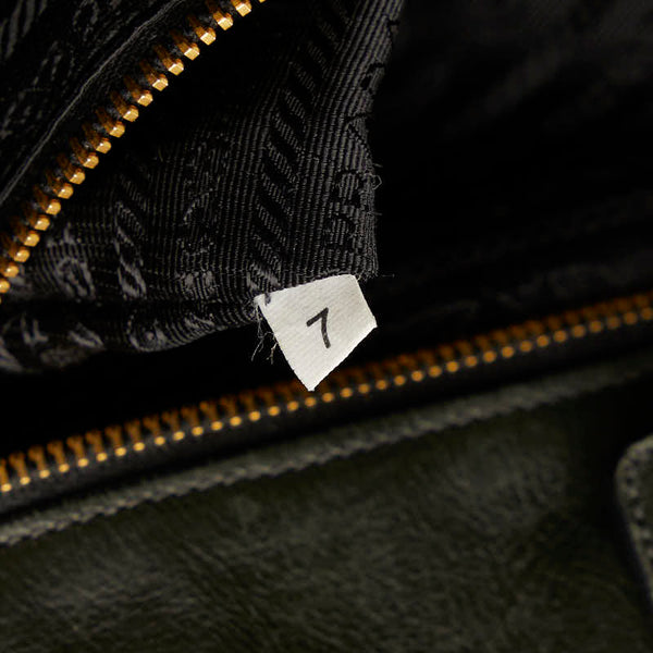 プラダ ハンドバッグ BR2535 ブラック レザー レディース PRADA 【中古】