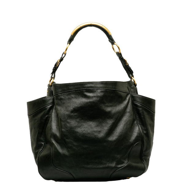 プラダ ハンドバッグ BR2535 ブラック レザー レディース PRADA 【中古】