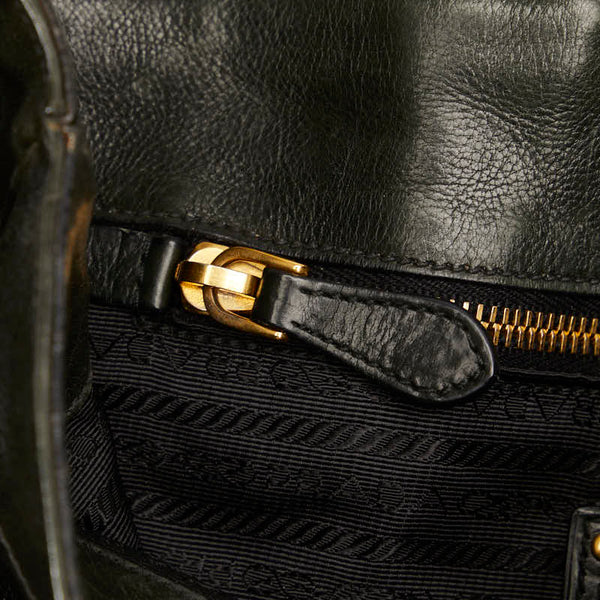 プラダ ハンドバッグ BR2535 ブラック レザー レディース PRADA 【中古】