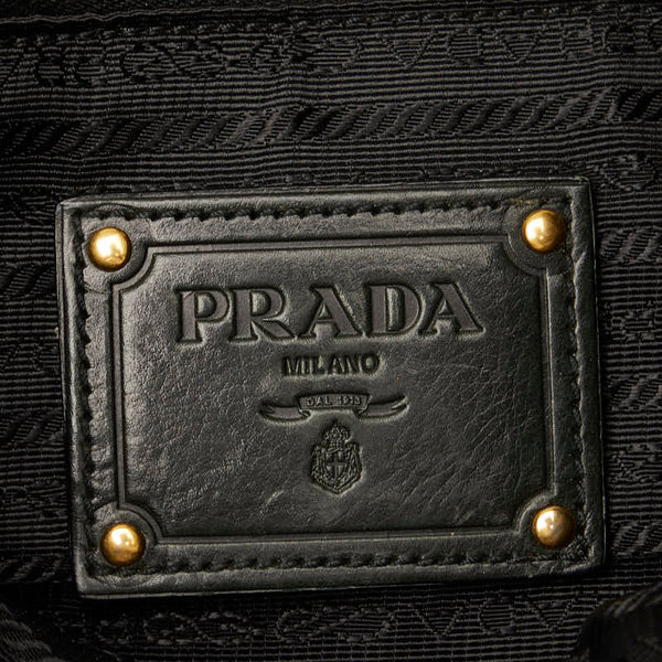 プラダ ハンドバッグ BR2535 ブラック レザー レディース PRADA 【中古】