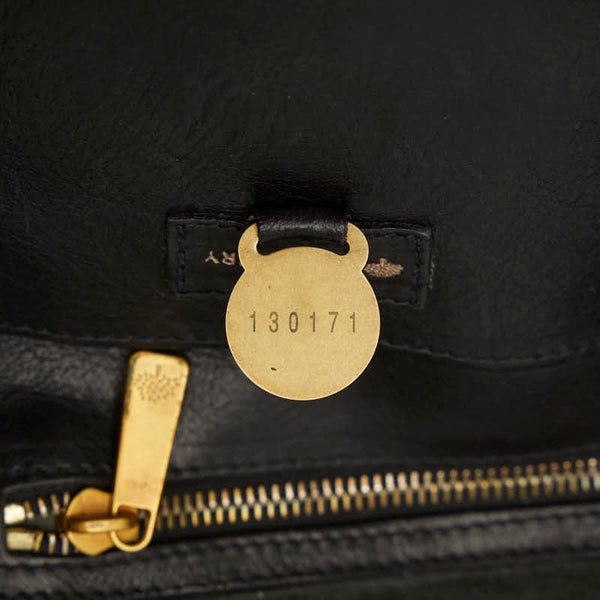 マルベリー ベイズウォーター ハンドバッグ ブラック レザー レディース MULBERRY 【中古】
